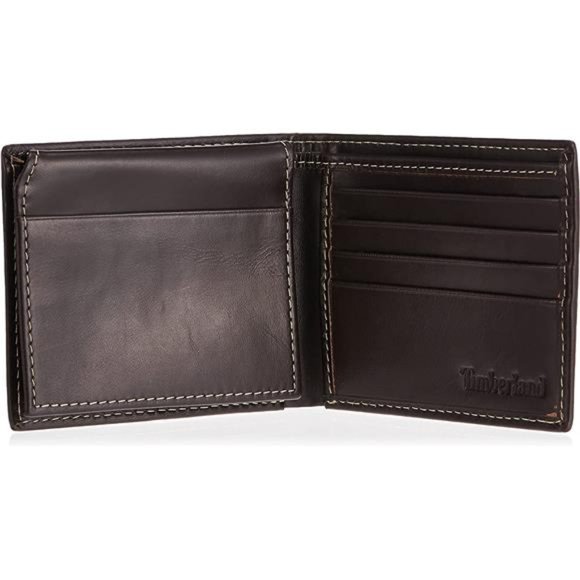 Men's Leather Wallet with Attached Flip Pocket - Picture 6 of 6